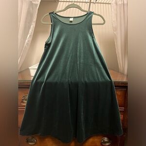 EUC Old Navy Women's Small Green Velvet Sleeveless Dress